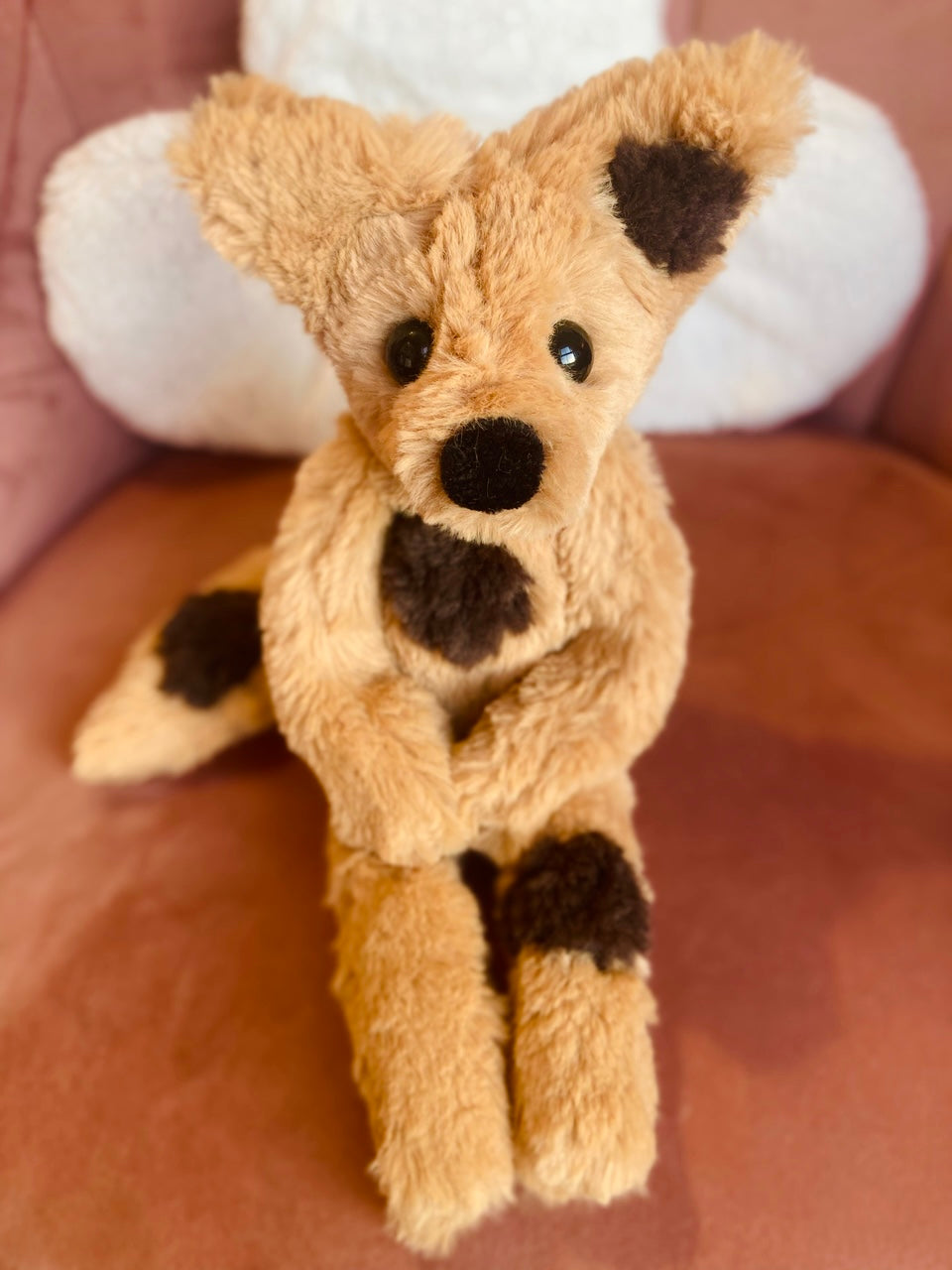 CHOC CHIP COOKIE FOX (B) - Handmade Luxury Weighted Fox Doll