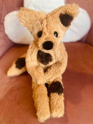 CHOC CHIP COOKIE FOX (B) - Handmade Luxury Weighted Fox Doll