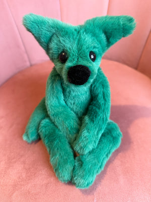 EMERALD FOX - Handmade Luxury Weighted Fox Doll