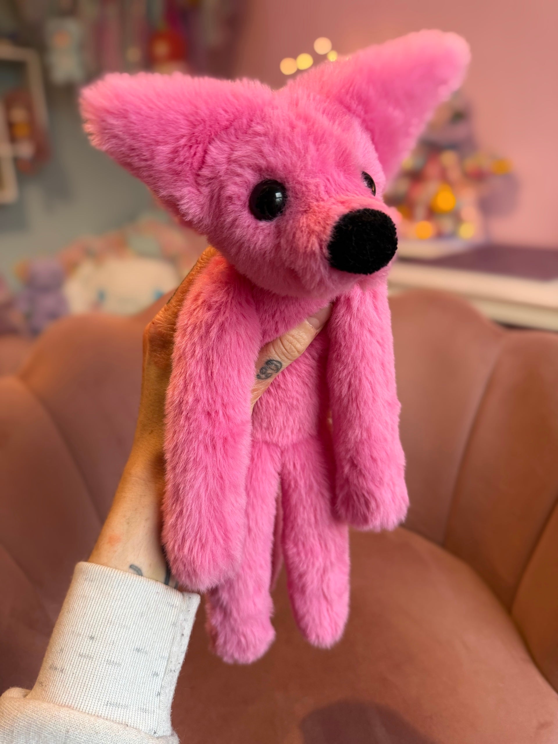 BUBBLEGUM FOX - Handmade Luxury Weighted Fox Doll