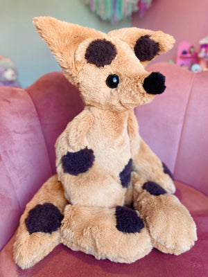 XL CHOC CHIP COOKIE FOX - Handmade Luxury Weighted Fox Doll
