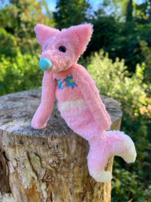 MERFOX - Handmade Luxury Weighted Plush Fluffy Fox Doll