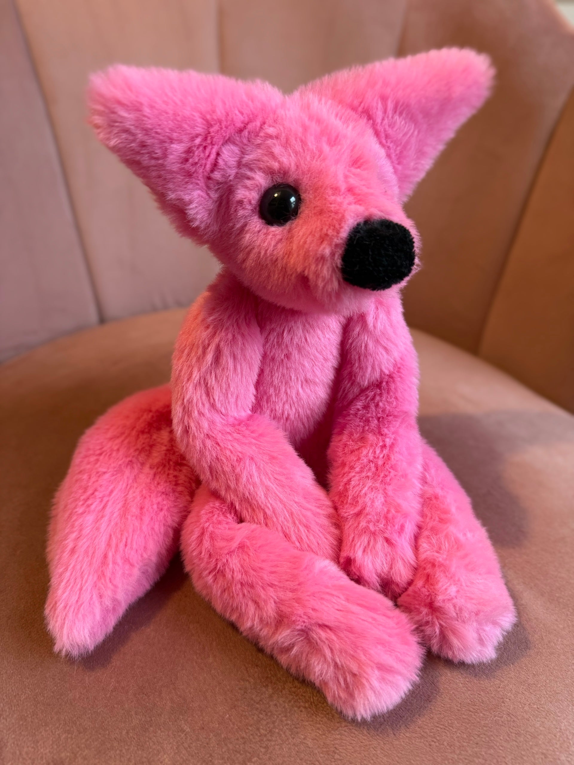 BUBBLEGUM FOX - Handmade Luxury Weighted Fox Doll