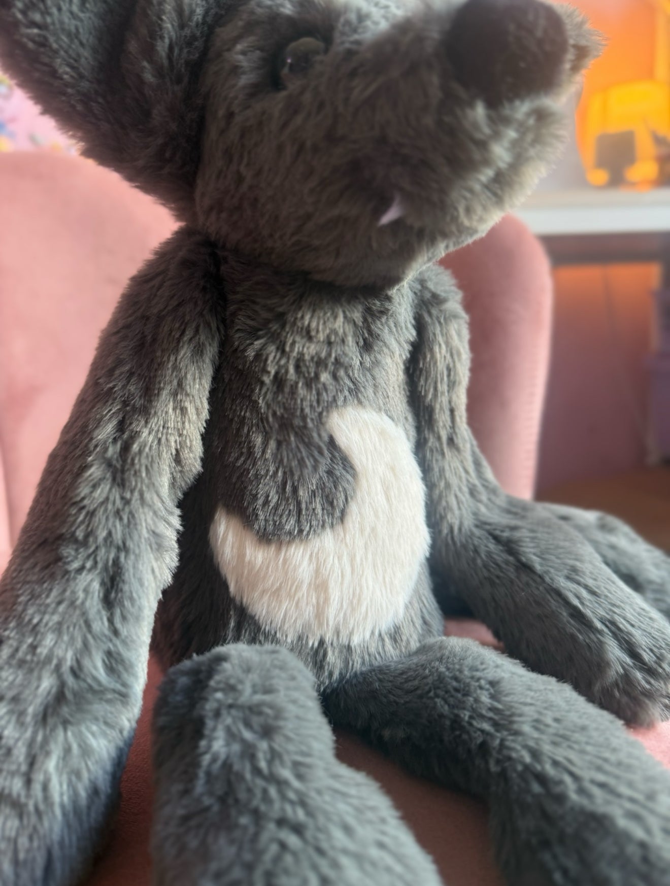 BIG GREY🌙WOLF - Handmade Luxury Weighted Plush Fluffy Fox Doll