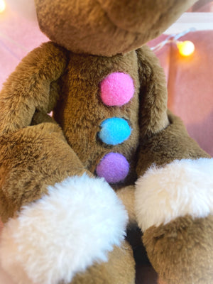 XL GINGERBREAD FOX - Handmade Luxury Weighted Plush Fluffy Fox Doll