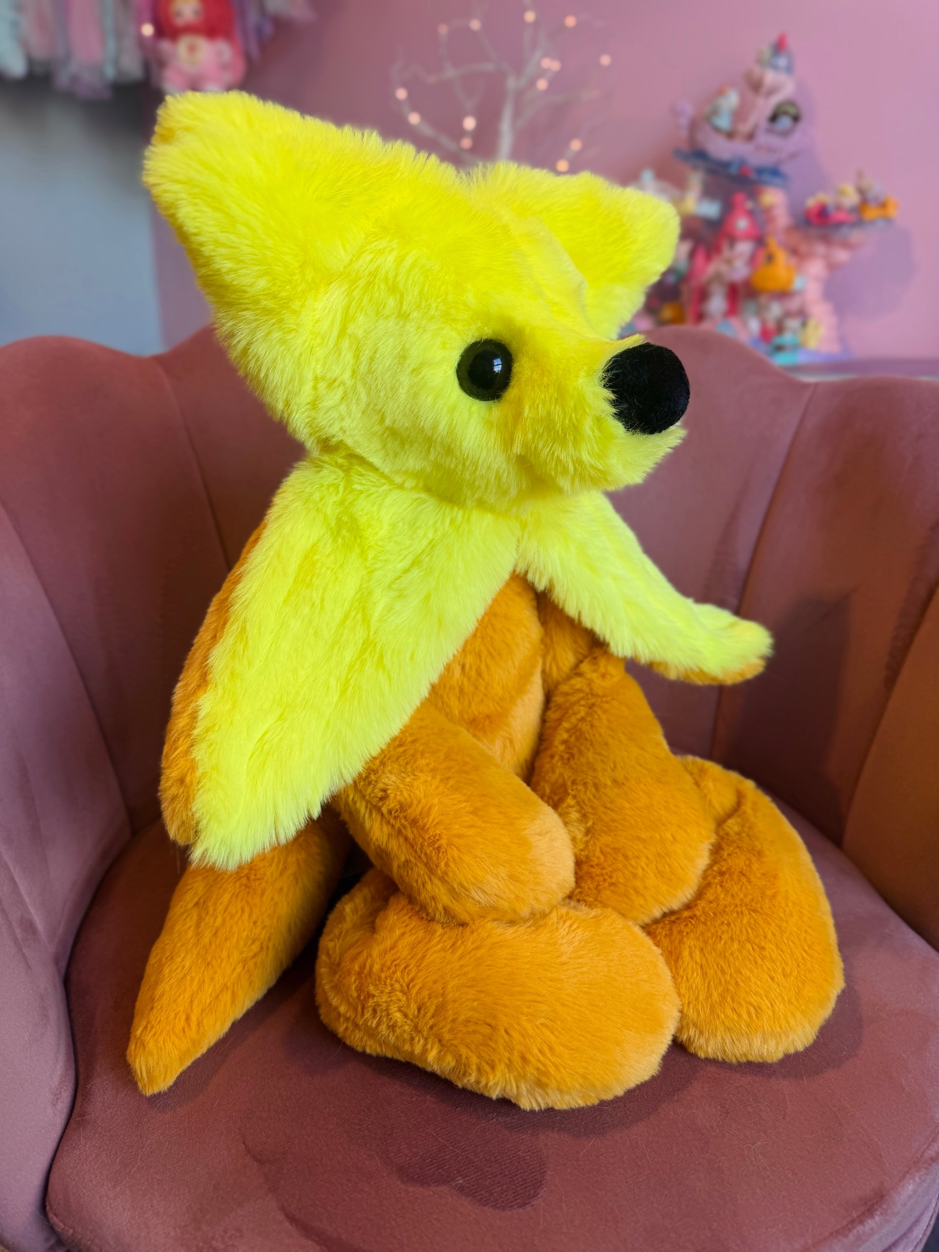 XL BANANA FOX - Handmade Luxury Weighted Fox Doll