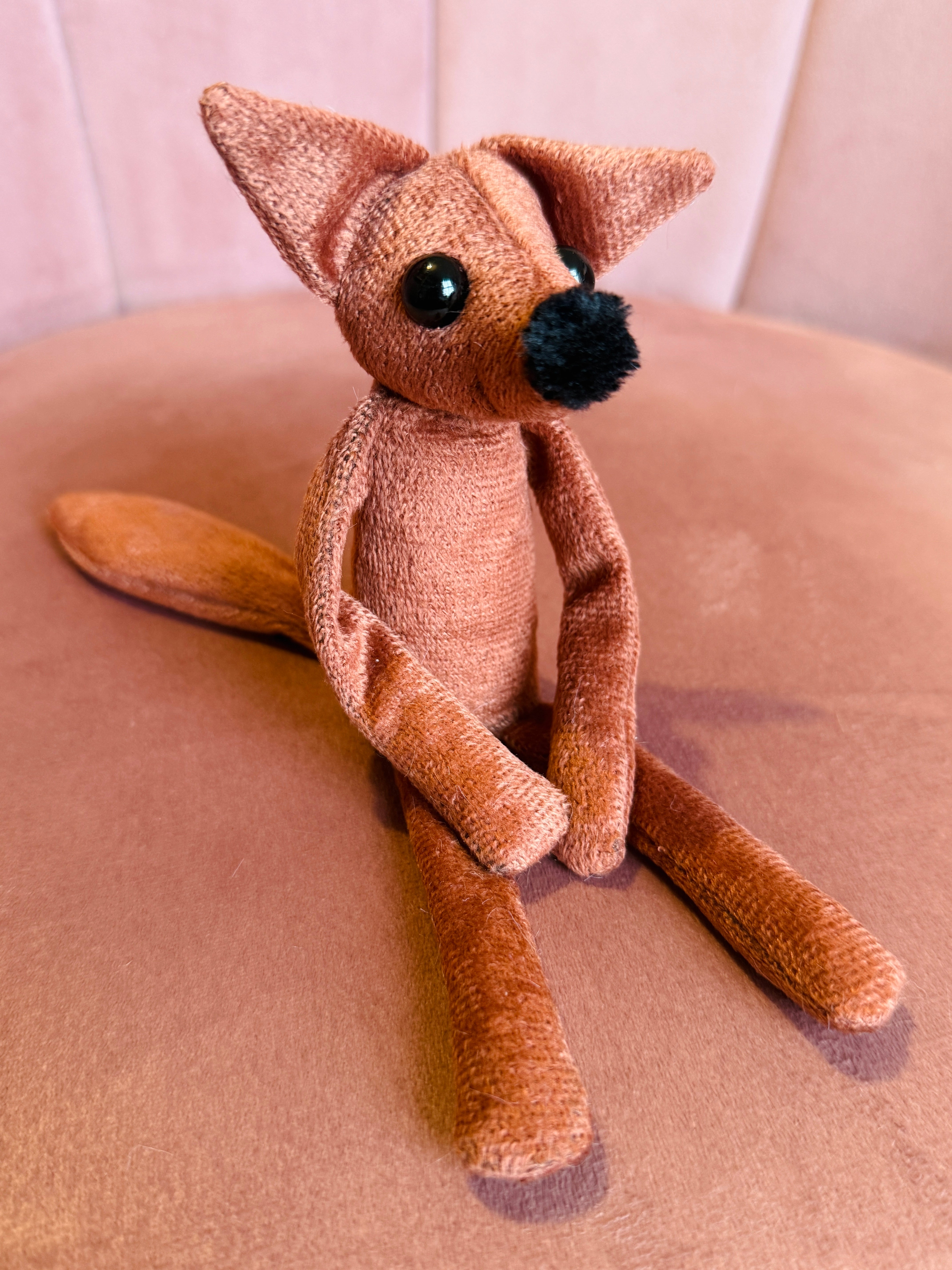 TINY MAPLE FOX (A) - Handmade Luxury Weighted Fox Doll