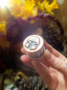 MANDALORIAN & GROGU Handmade Copper Treasure Box with Carved Fluorite Grogu