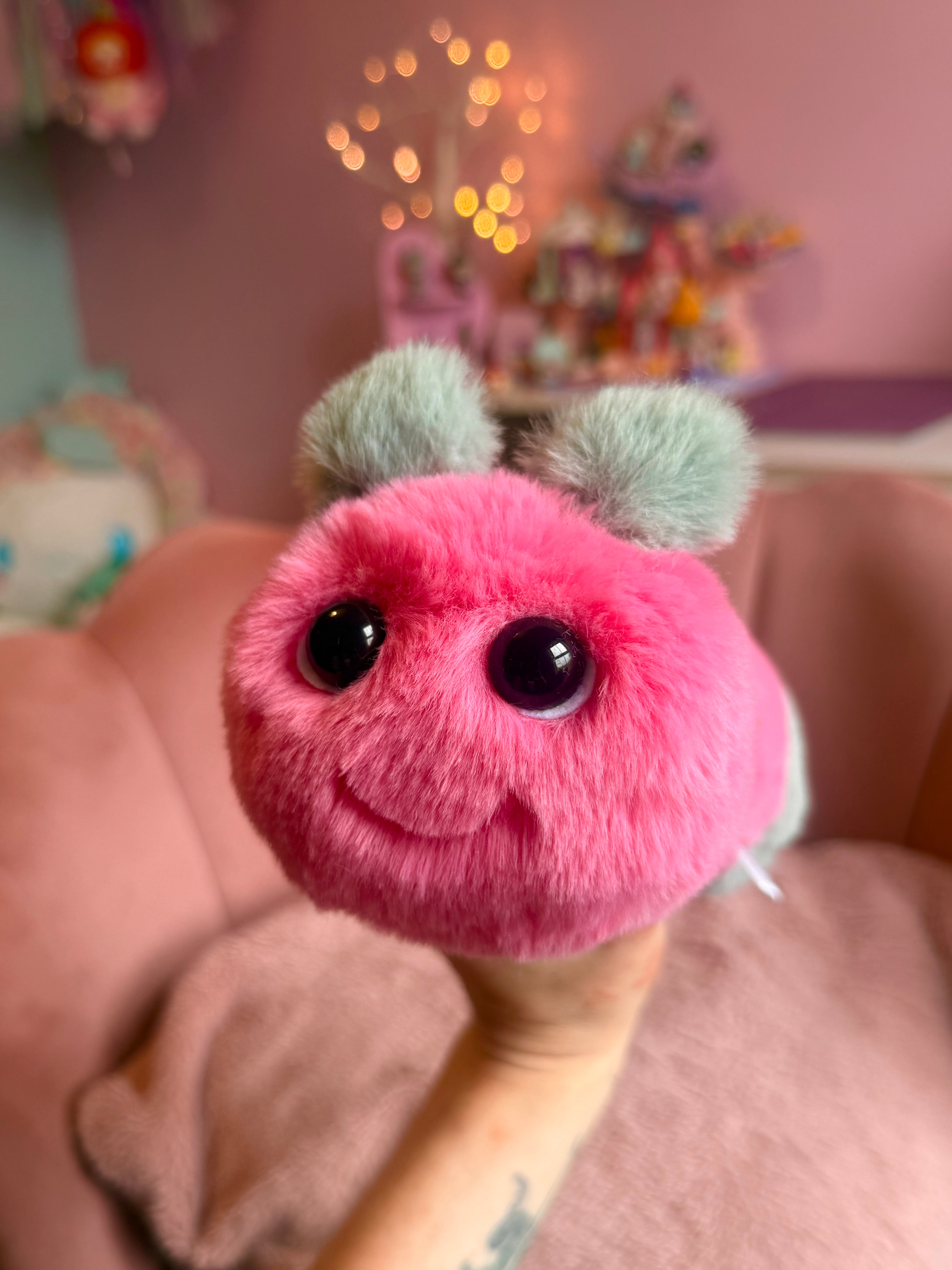 KIWIROSE PUDGEPUFF CATERPILLAR - Handmade Luxury Weighted Pudgepuff Doll
