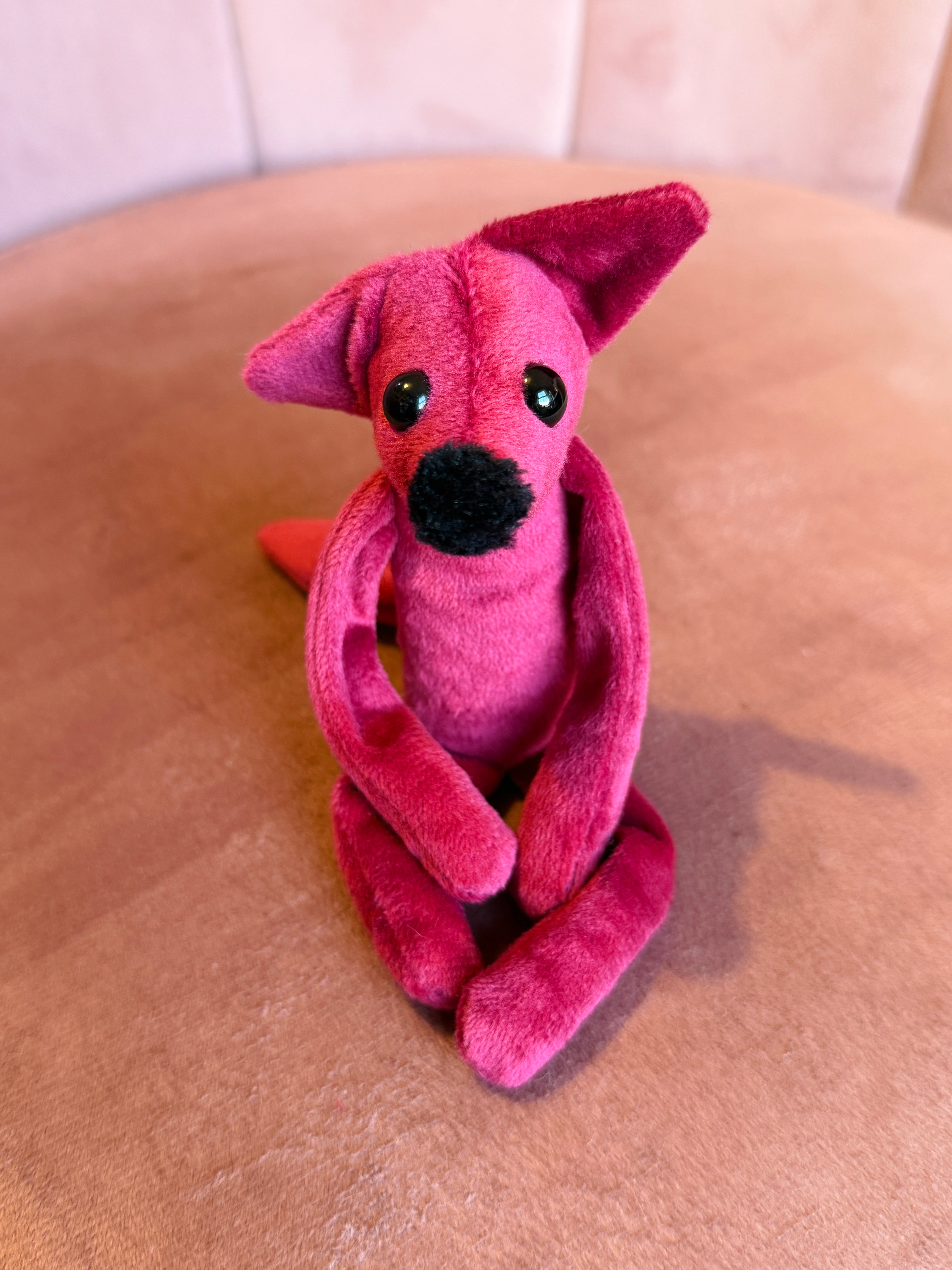 TINY HOLLY FOX (asymmetrical ears) - Handmade Luxury Weighted Fox Doll