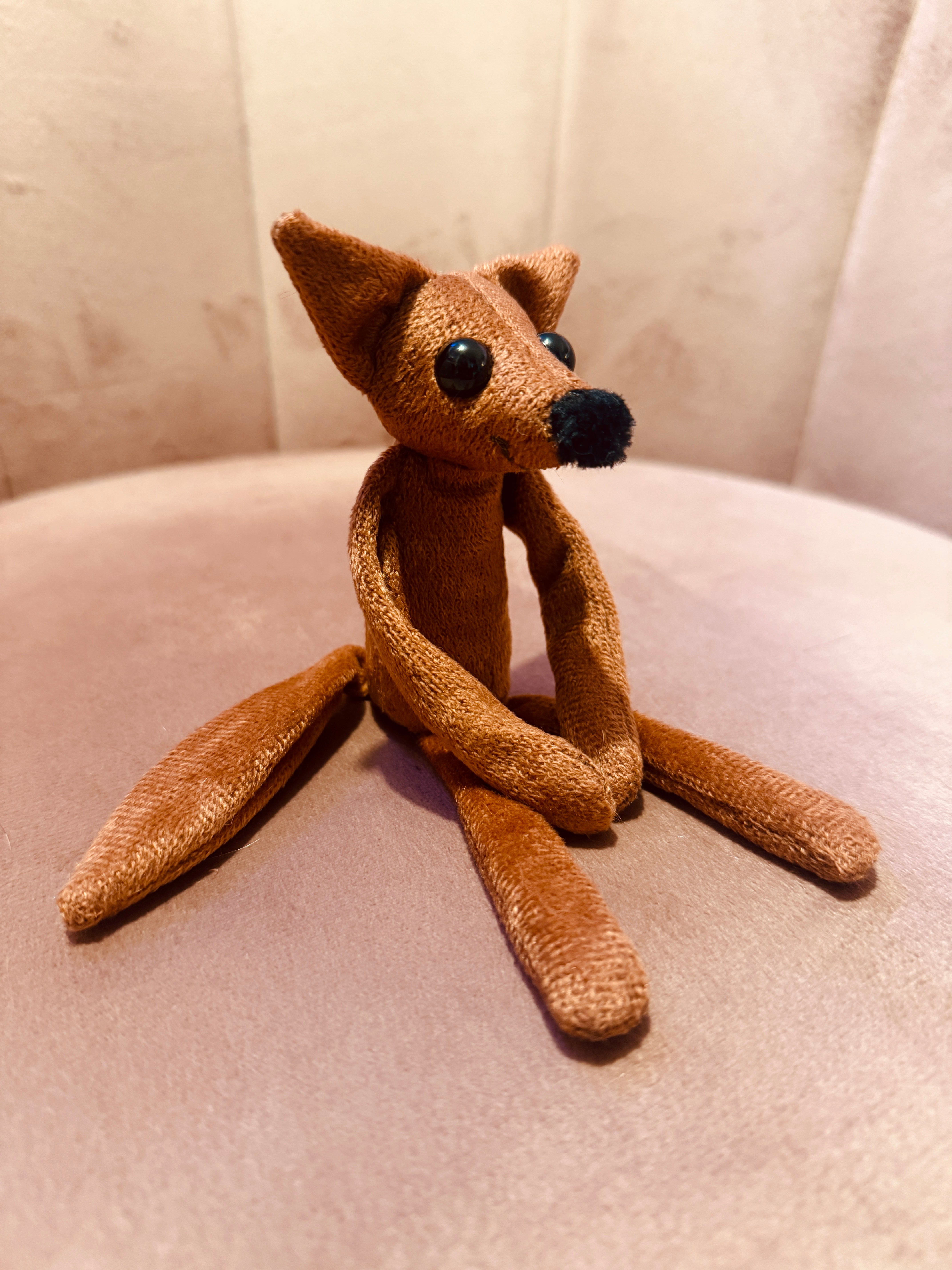 TINY MAPLE FOX (B) - Handmade Luxury Weighted Fox Doll
