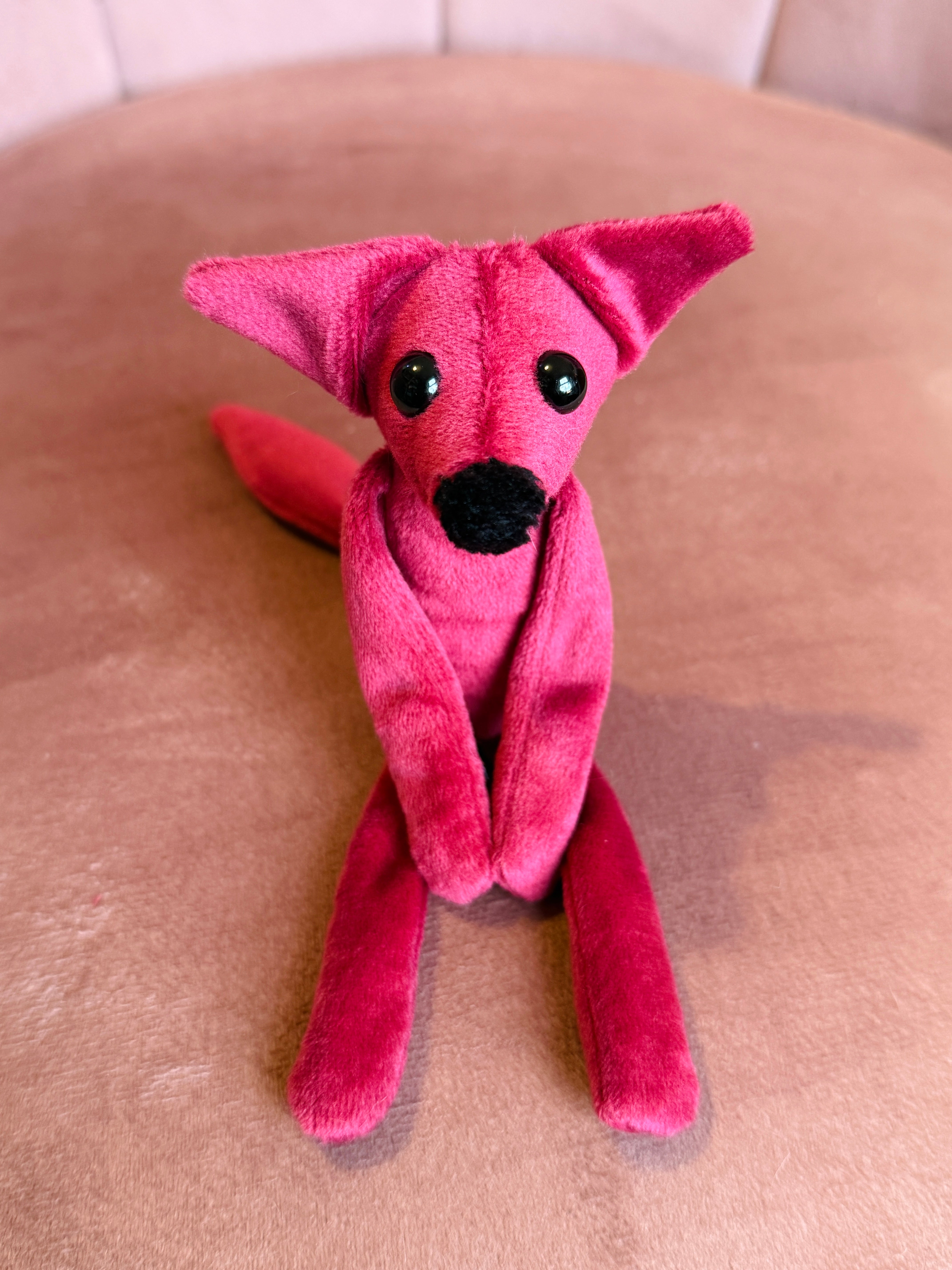 TINY HOLLY FOX (B) - Handmade Luxury Weighted Fox Doll