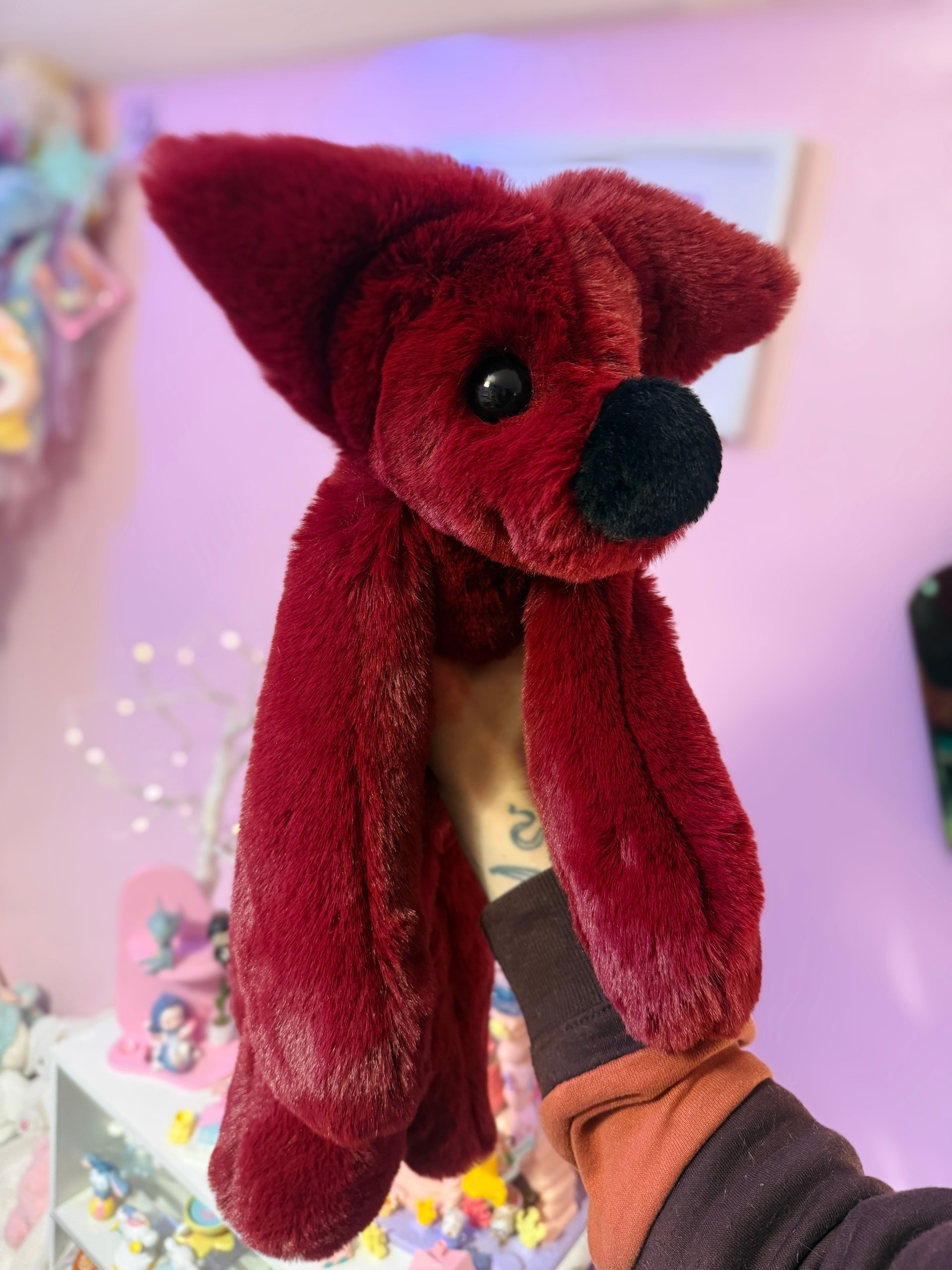 XL BERRY FOX - Handmade Luxury Weighted Fox Doll