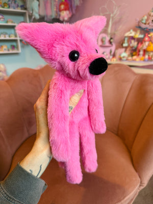 RESERVED BUBBLEGUM FOX - Handmade Luxury Weighted Fox Doll