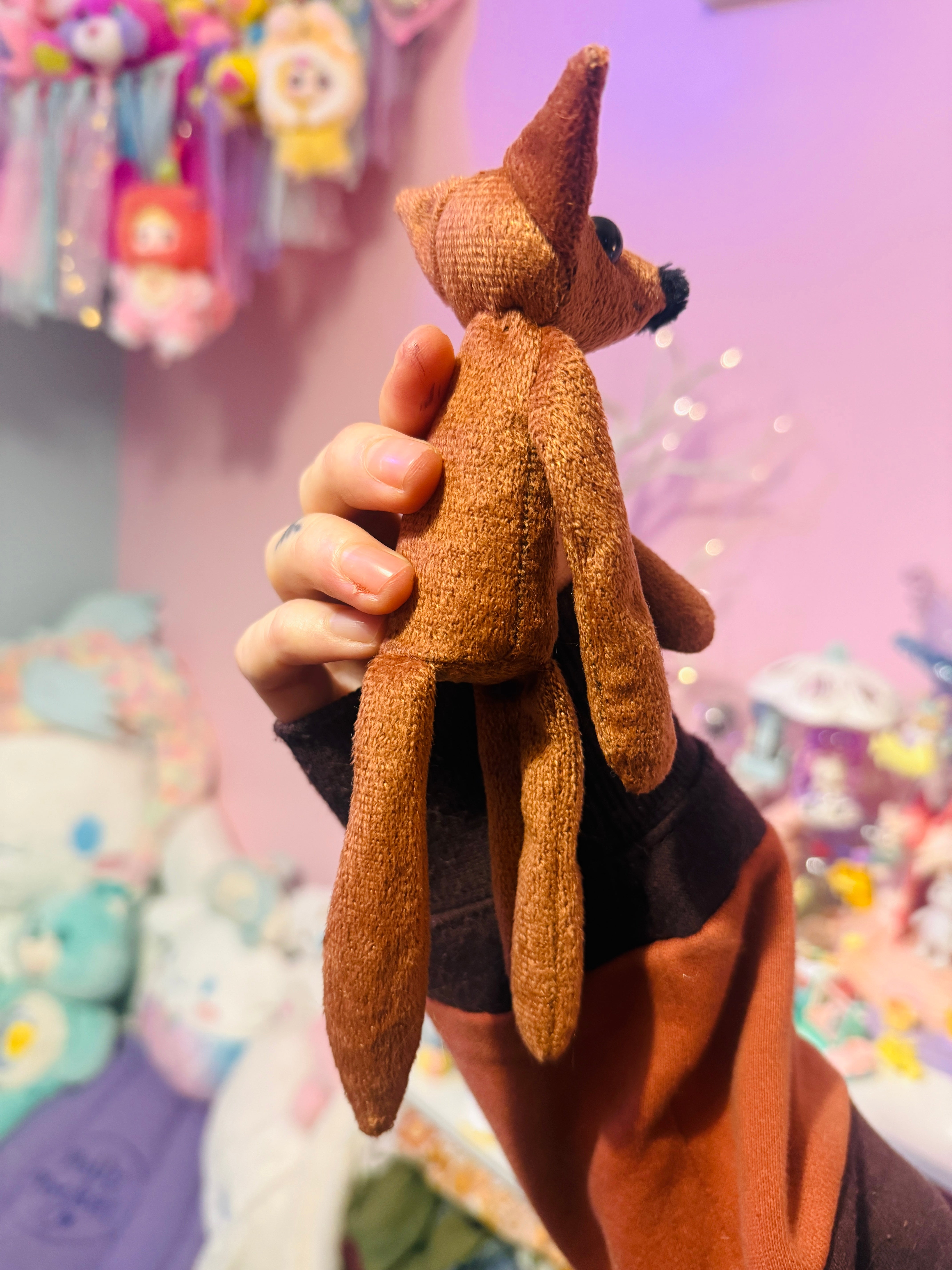 TINY MAPLE FOX (B) - Handmade Luxury Weighted Fox Doll