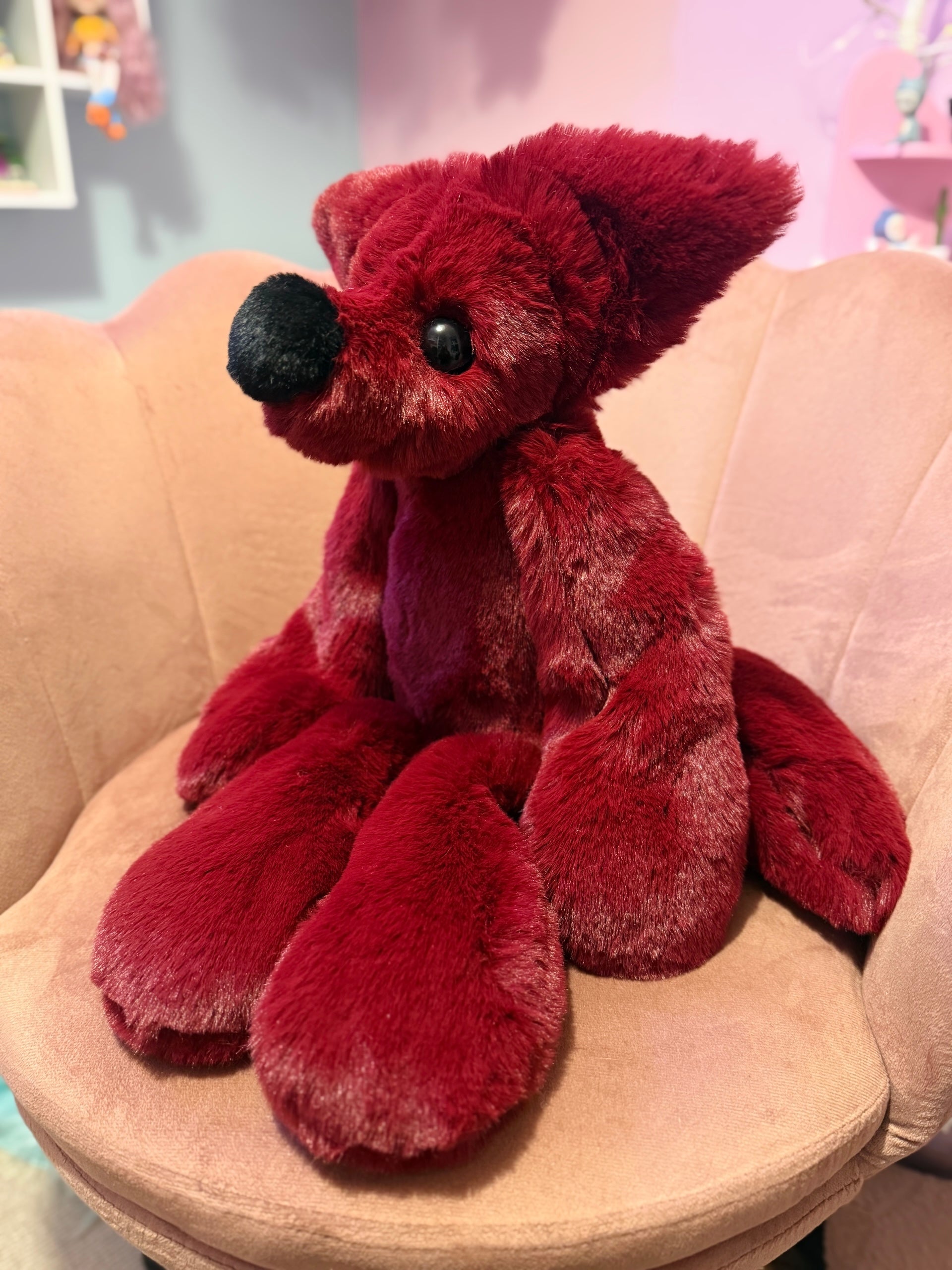 XL BERRY FOX - Handmade Luxury Weighted Fox Doll