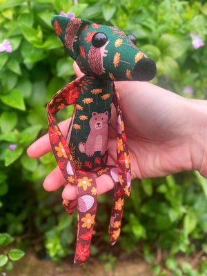 “WOODLAND FRIENDS” FOX CUB - Handmade Weighted Cotton Fox Doll