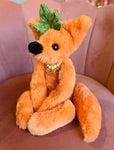 LARGE PUMPKIN PATCH FOX - Handmade Luxury Weighted Plush Fluffy Fox Doll