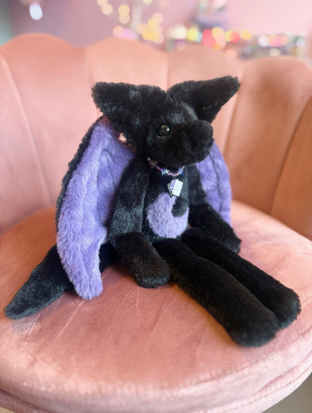 HECATE FLYING FOX - Handmade Luxury Weighted Plush Fluffy Fox Doll