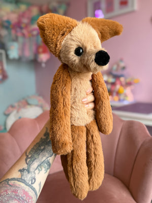 LATTE FOX - Handmade Luxury Weighted Plush Fluffy Fox Doll