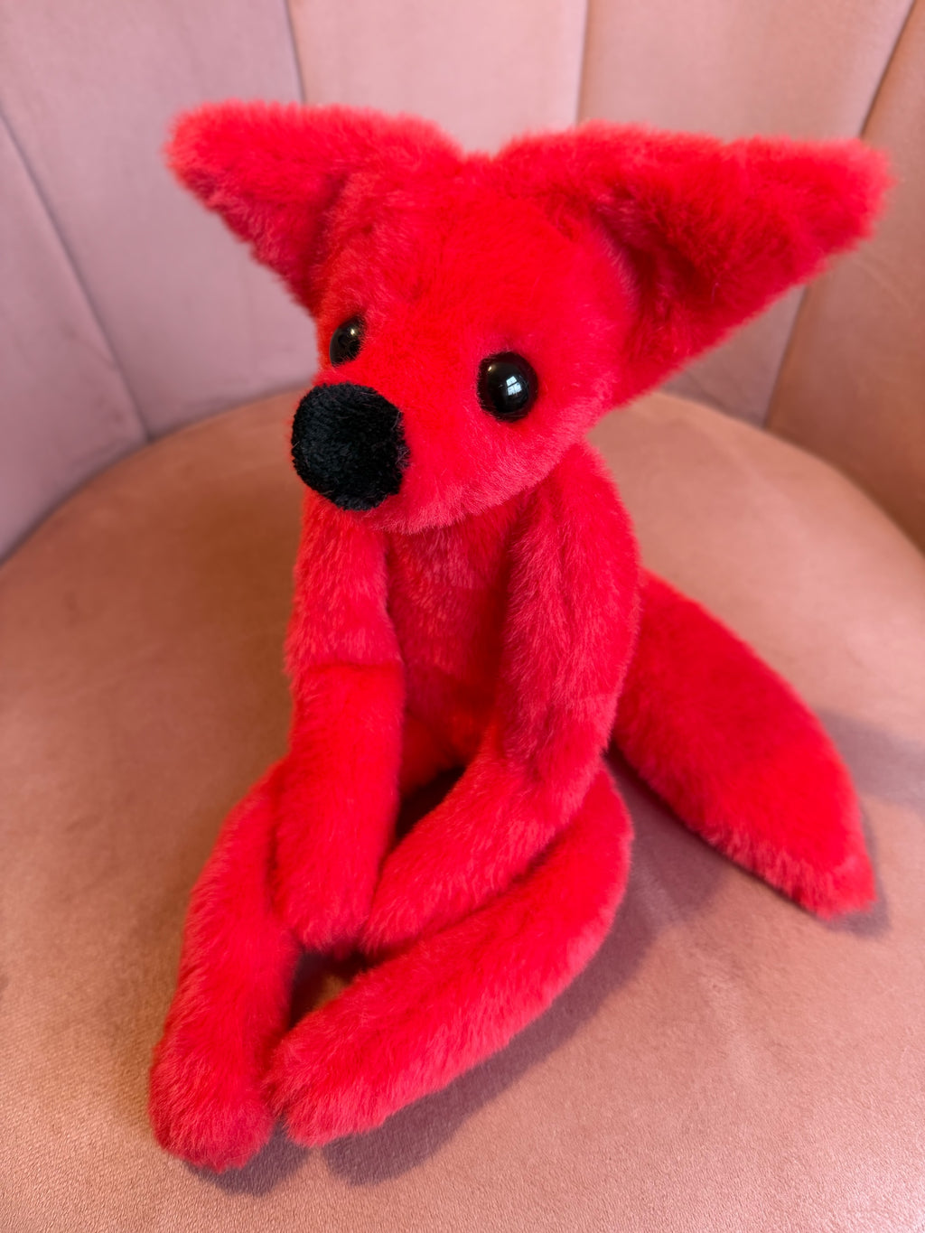CRIMSON FOX - Handmade Luxury Weighted Fox Doll