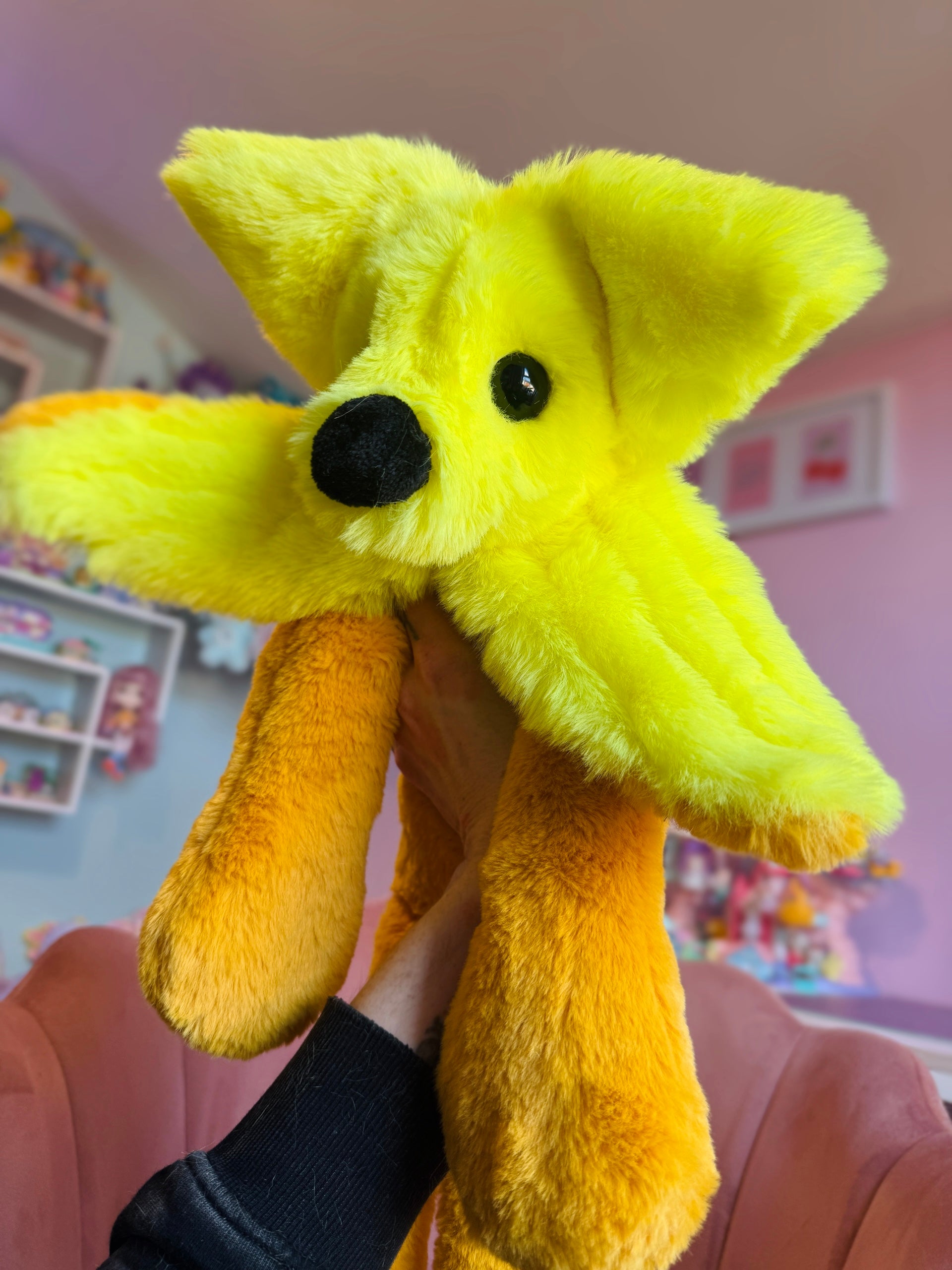 XL BANANA FOX - Handmade Luxury Weighted Fox Doll