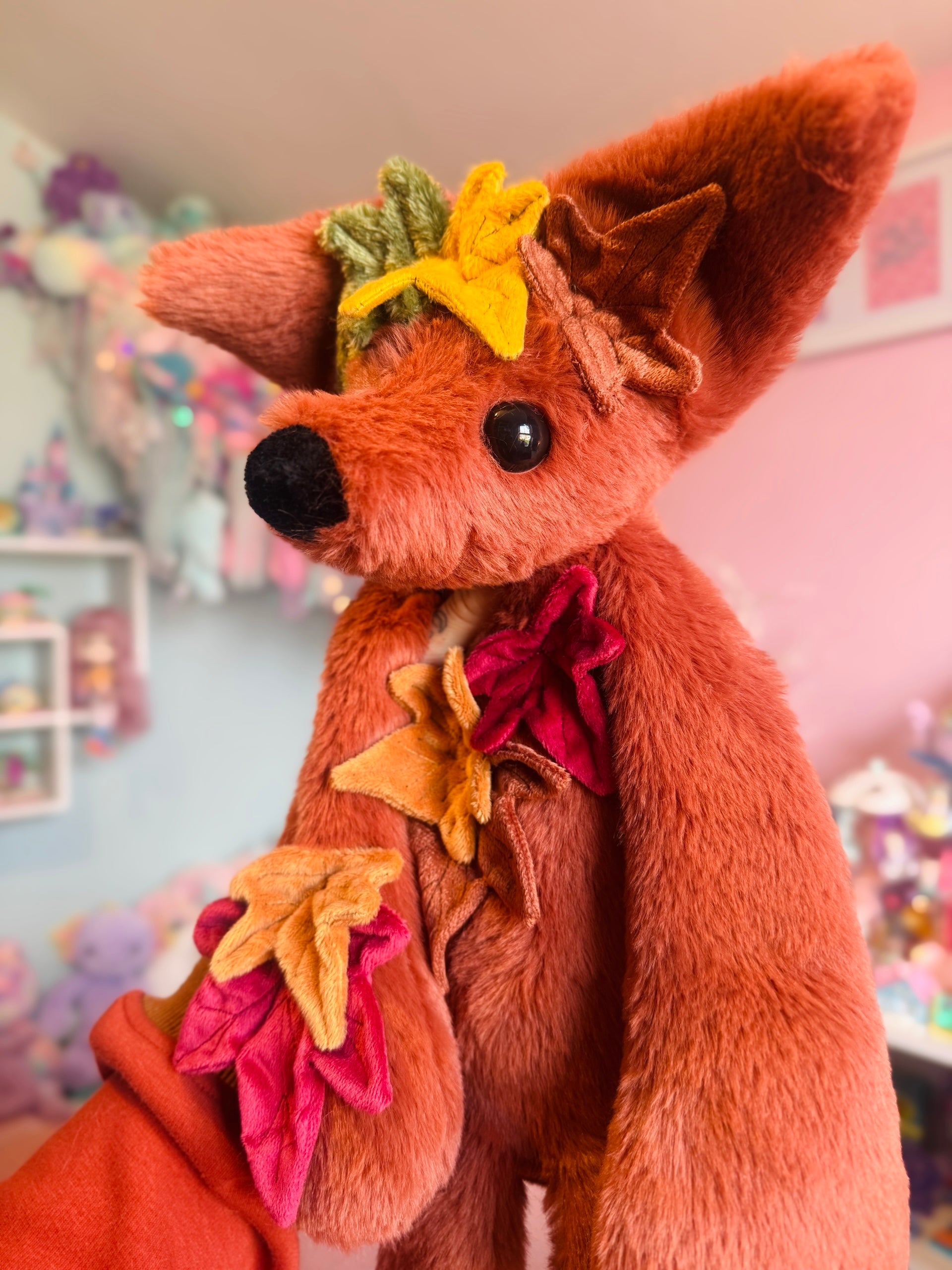 XL MAPLE FOX - Handmade Luxury Weighted Fox Doll