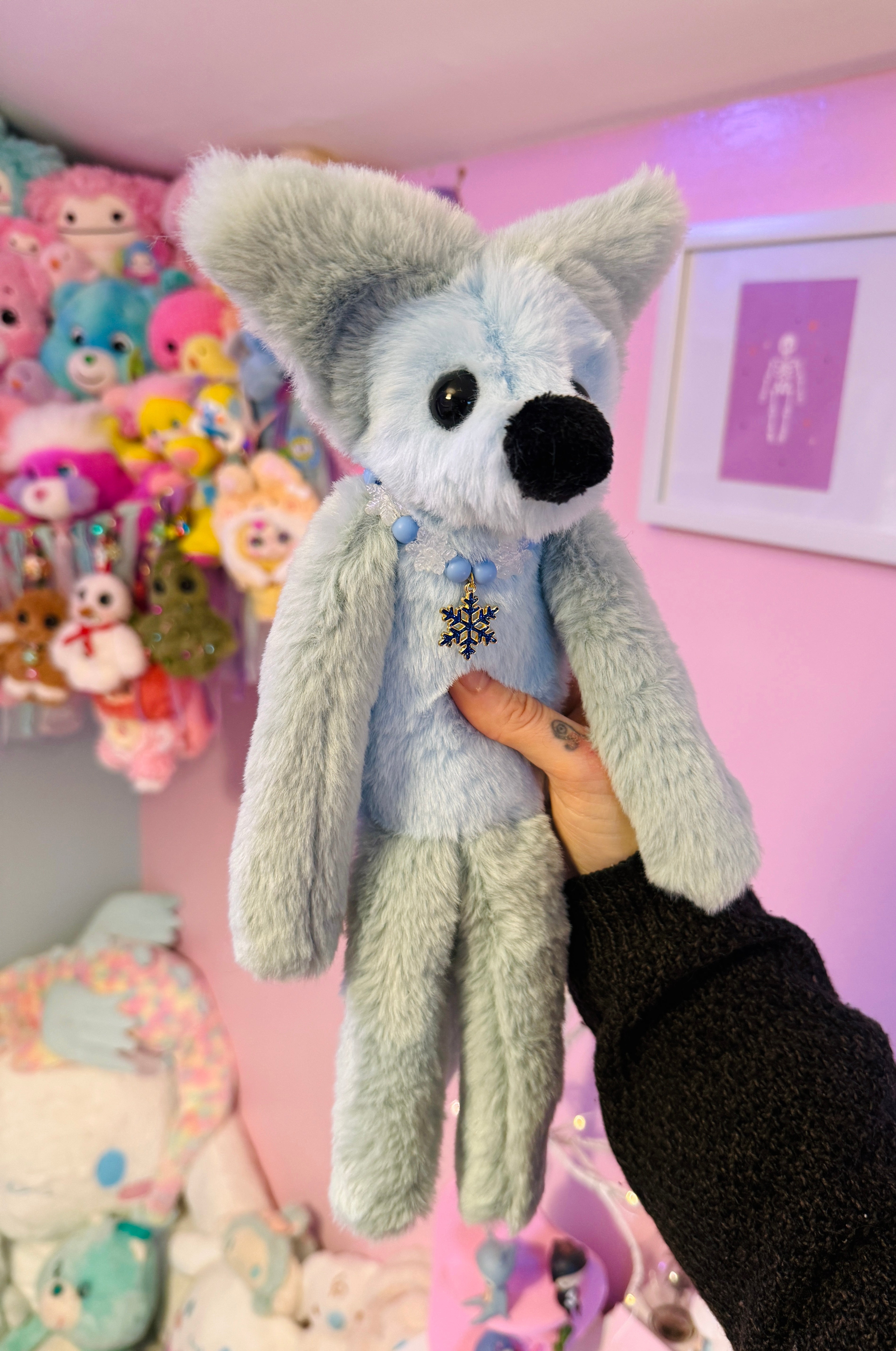 FROST FOX - Handmade Luxury Weighted Fox Doll
