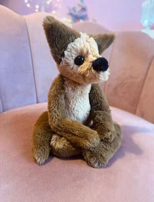 MOCHA FOX - Handmade Luxury Weighted Plush Fluffy Fox Doll