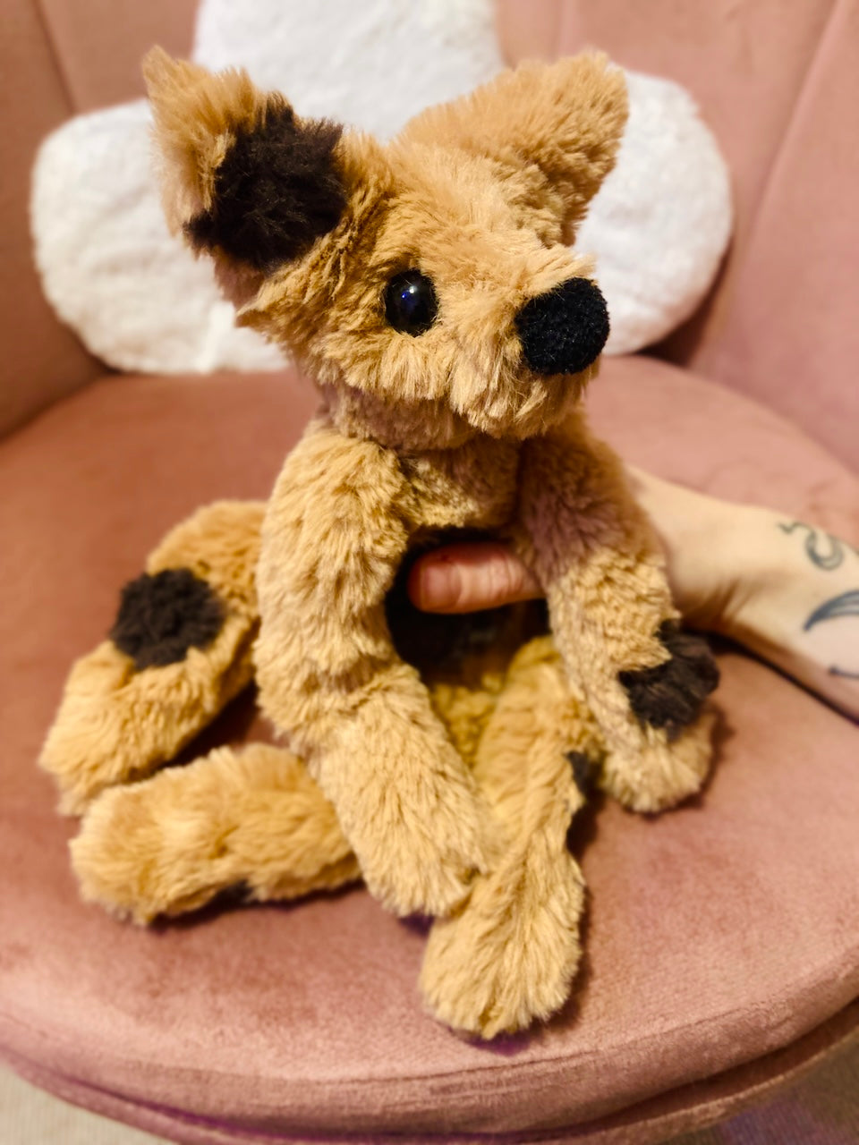 CHOC CHIP COOKIE FOX - Handmade Luxury Weighted Fox Doll