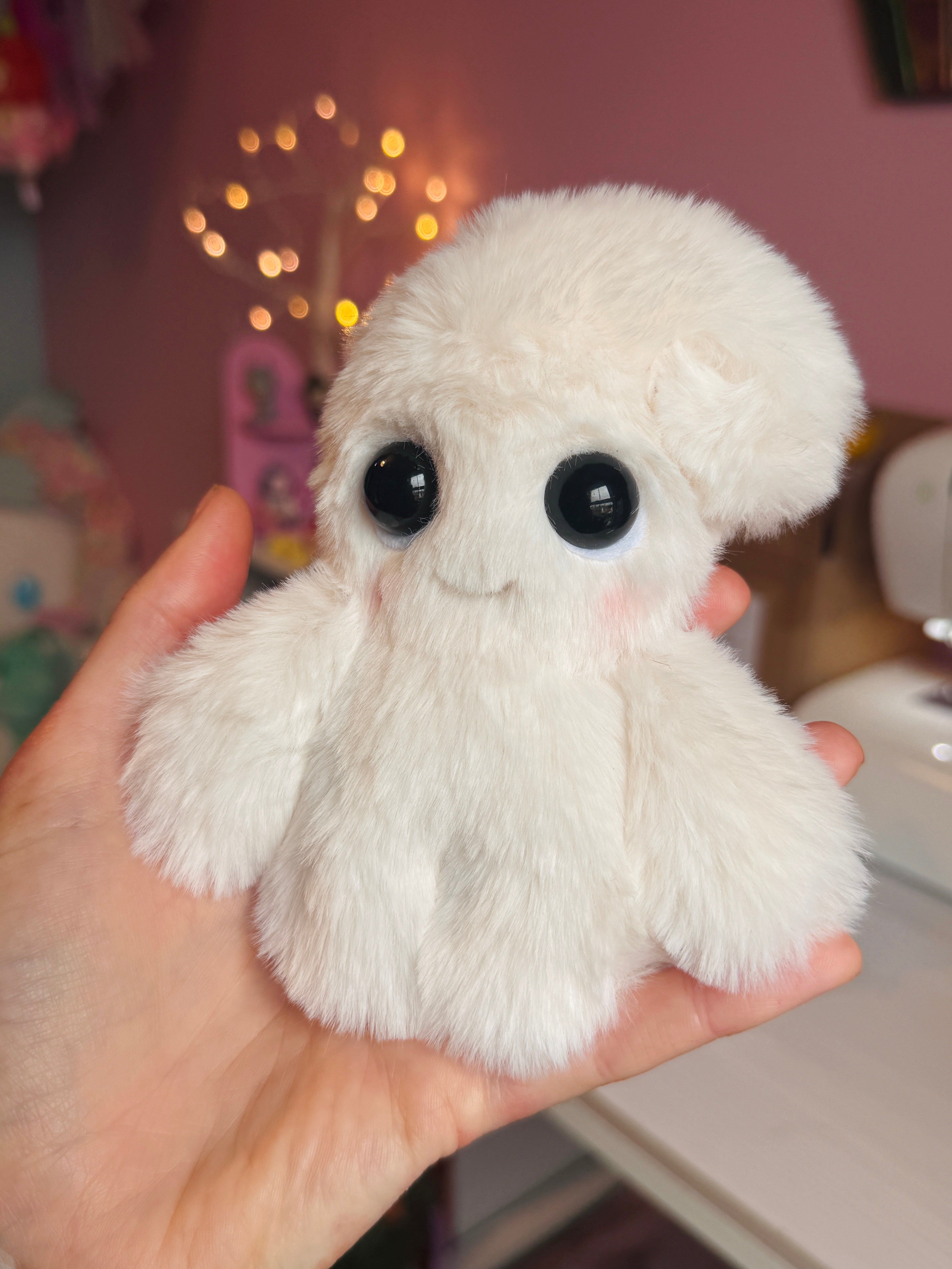 GHOSTIE PALMPUFF - Handmade Mini Luxury Weighted Doll
