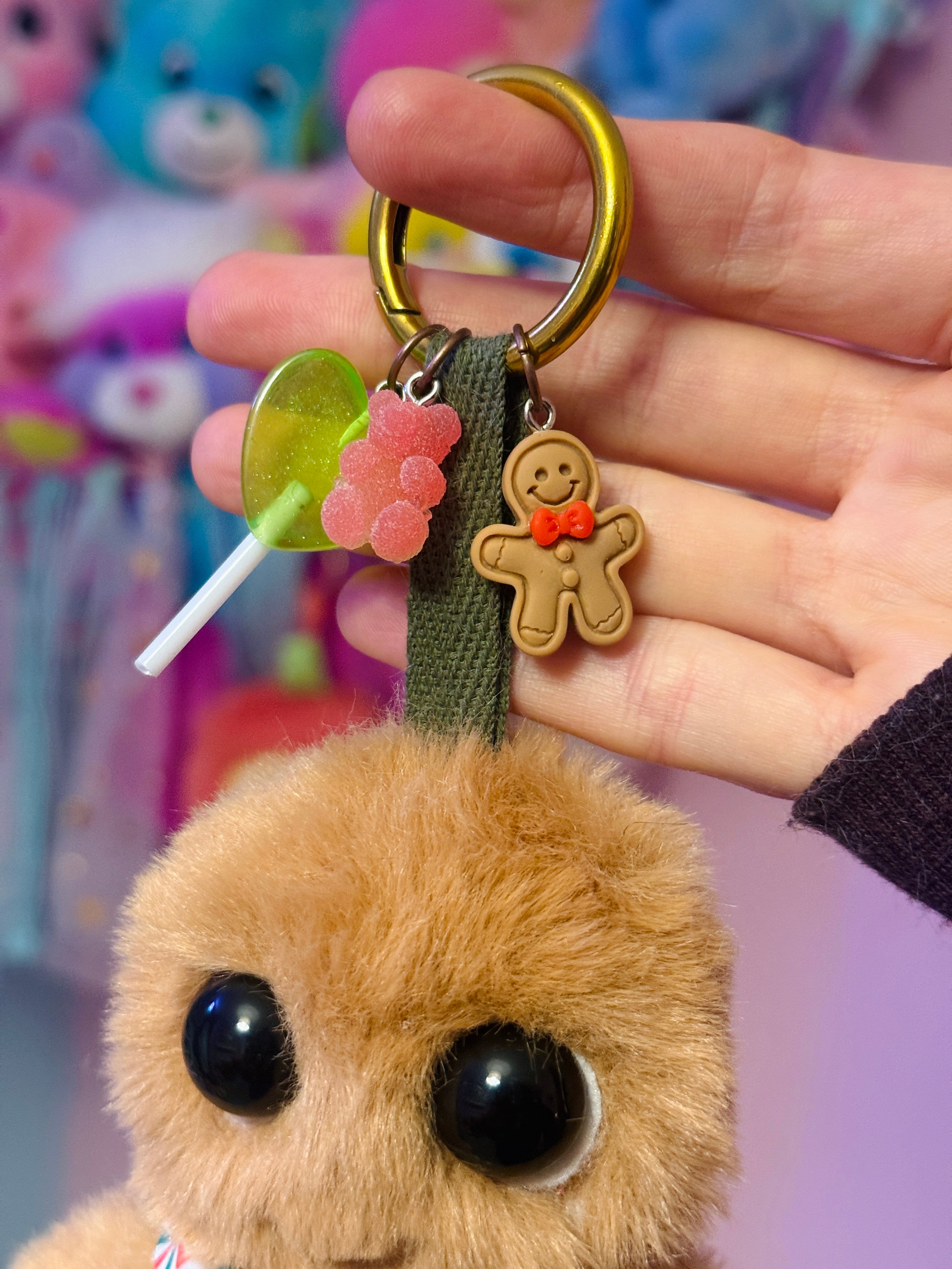 GINGERBREAD PALMPUFF PENDANT - Handmade Mini Luxury Weighted Doll