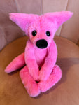 RESERVED BUBBLEGUM FOX - Handmade Luxury Weighted Fox Doll