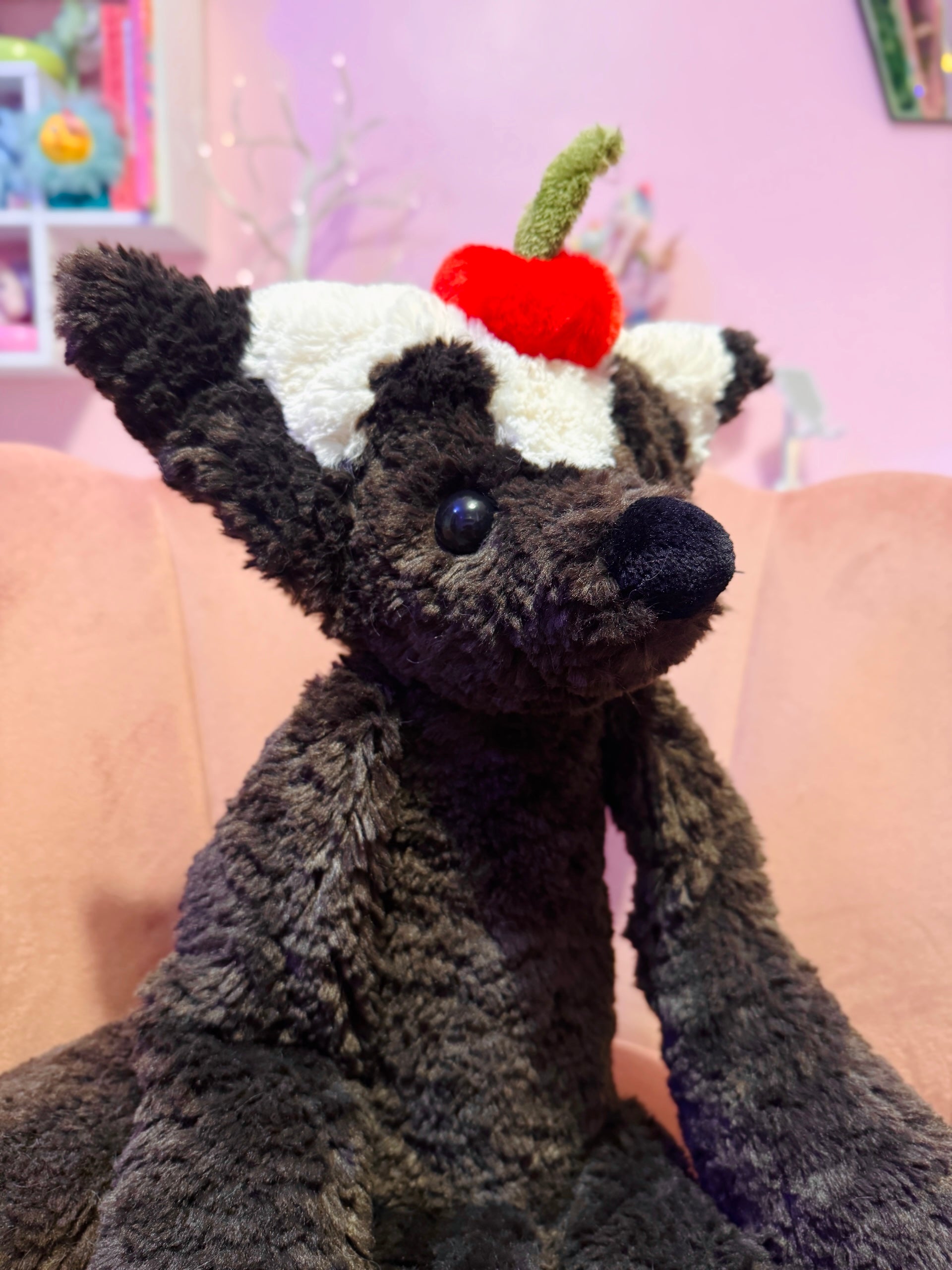 XL CHOCOLATE SUNDAE FOX - Handmade Luxury Weighted Plush Doll