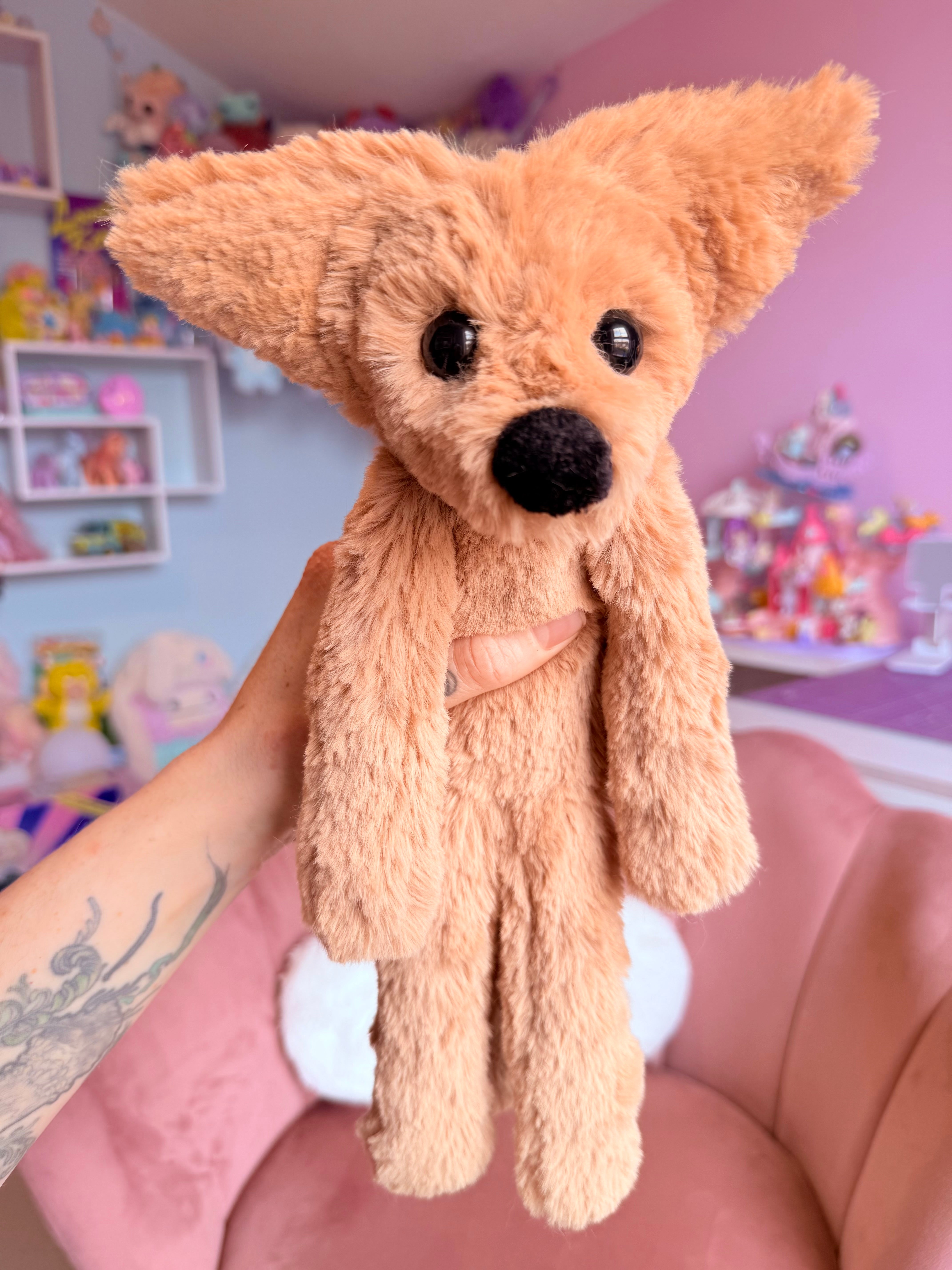 FUDGE FOX (A) - Handmade Luxury Weighted Fox Doll