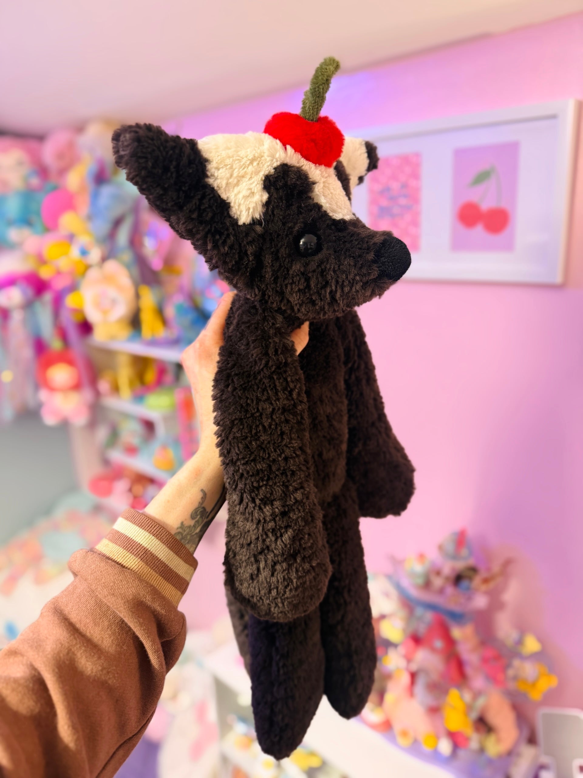 XL CHOCOLATE SUNDAE FOX - Handmade Luxury Weighted Plush Doll