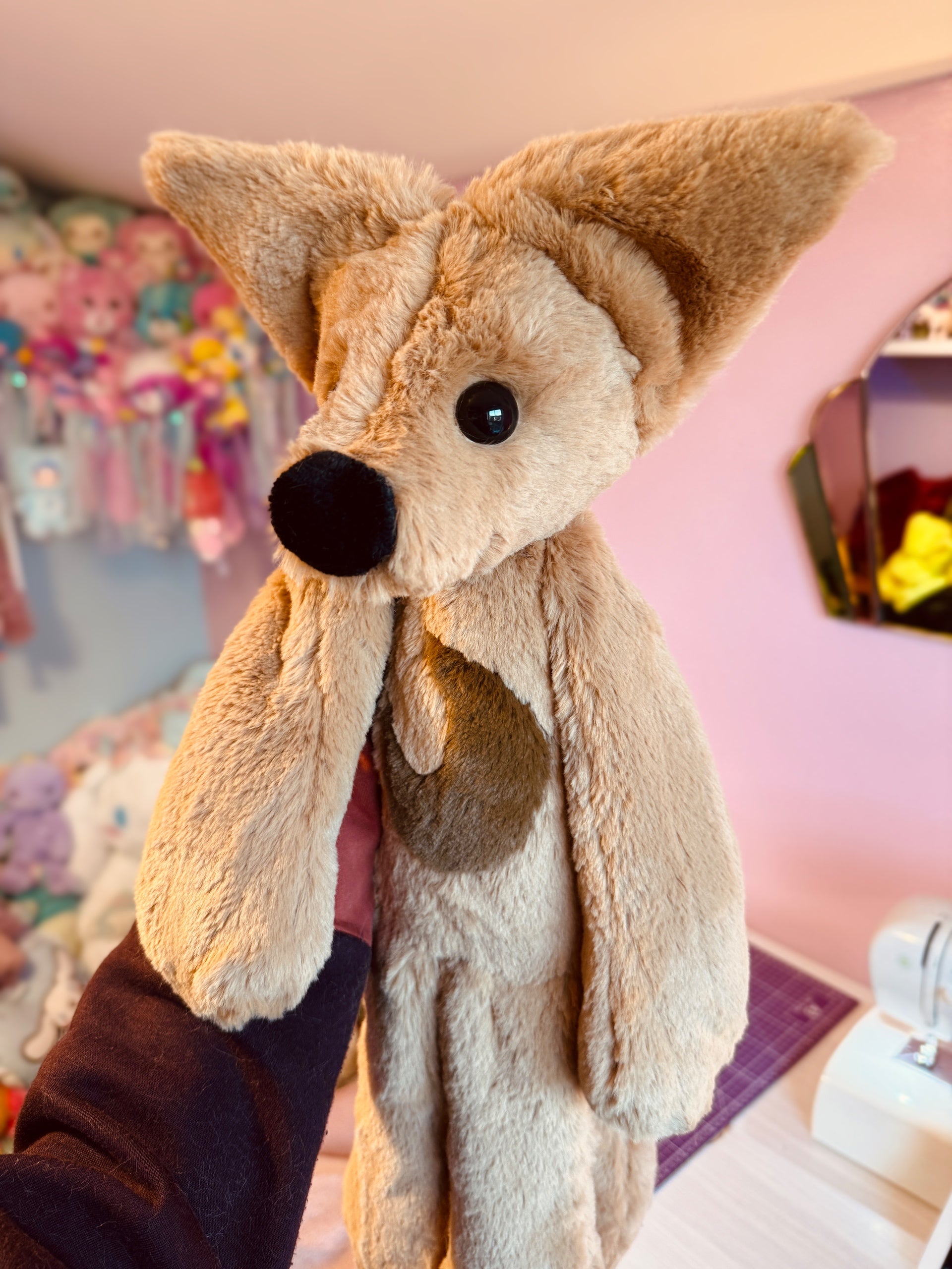 XL MOON FUDGE FOX - Handmade Luxury Weighted Fox Doll