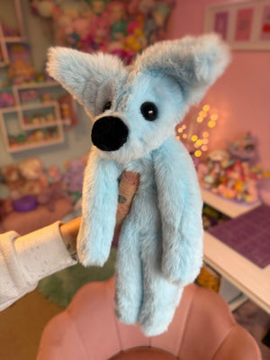 BABY BLUE FOX - Handmade Luxury Weighted Fox Doll