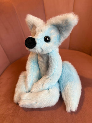 BABY BLUE FOX - Handmade Luxury Weighted Fox Doll