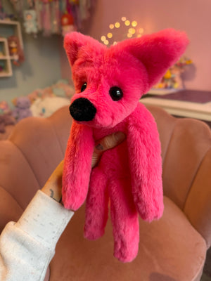 FUCHSIA FOX - Handmade Luxury Weighted Fox Doll