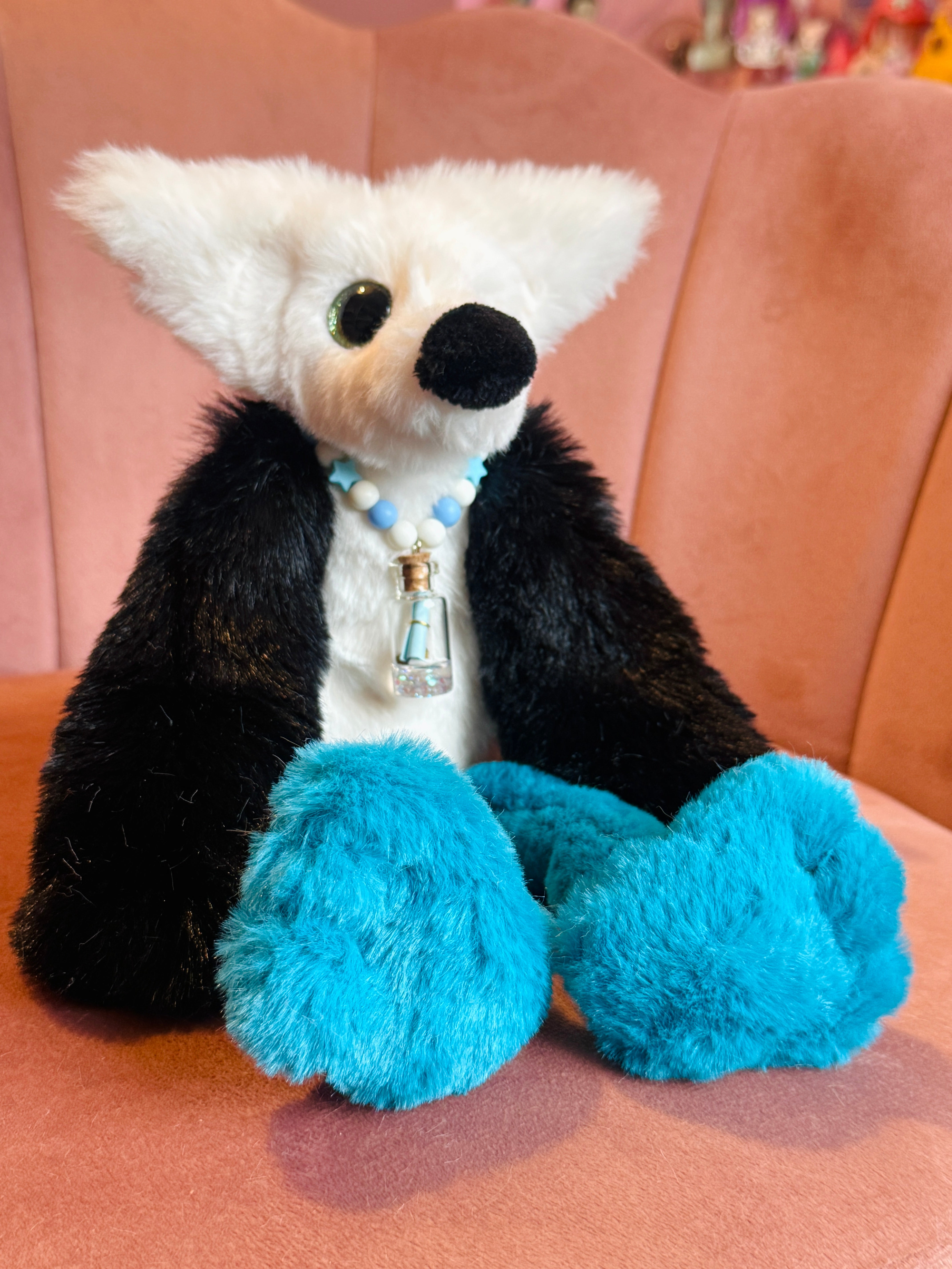 BLUE FOOTED BOOBY FOX - Handmade Luxury Weighted Fox Doll