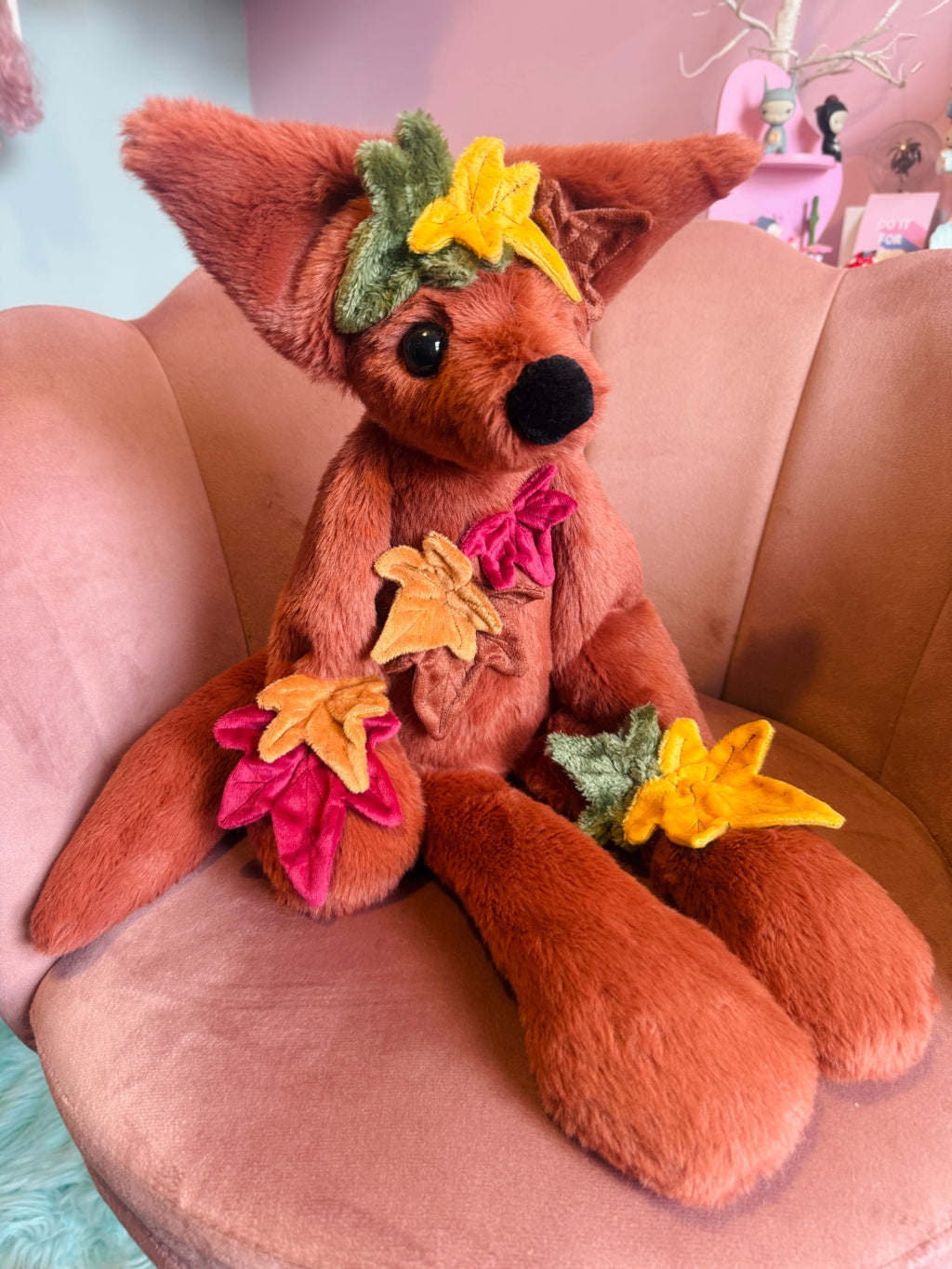 XL MAPLE FOX - Handmade Luxury Weighted Fox Doll