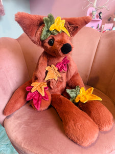 XL MAPLE FOX - Handmade Luxury Weighted Fox Doll