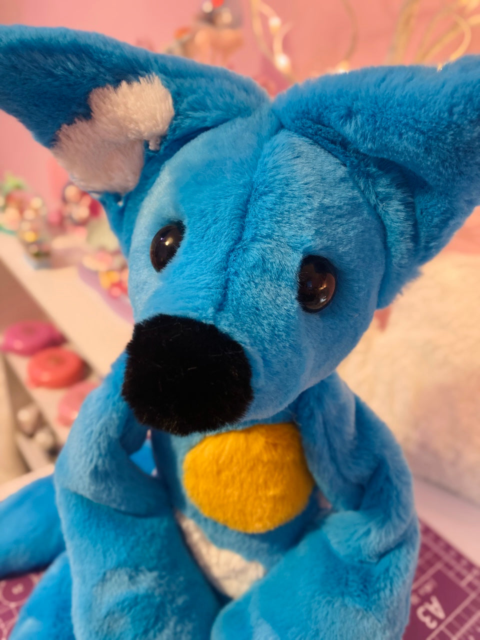 XL SUNNY SKIES FOX - Handmade Luxury Weighted Plush Fluffy Fox Doll