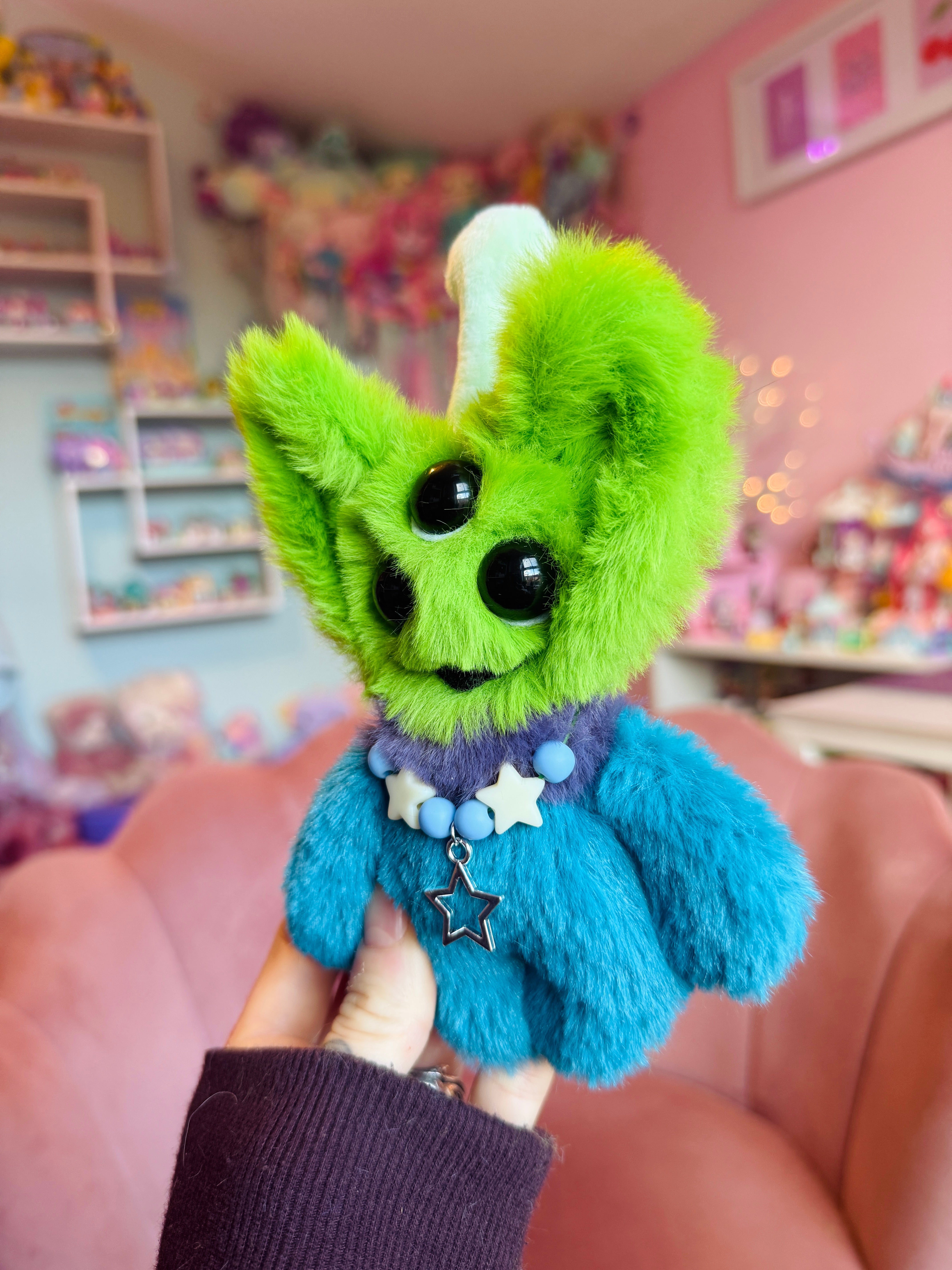 TOY STORY INSPIRED ALIEN PALMPUFF - Handmade Mini Luxury Weighted Doll