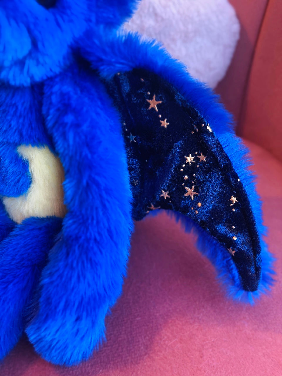 MIDNIGHT DRAGON FOX - Handmade Luxury Weighted Plush Fluffy Fox Doll