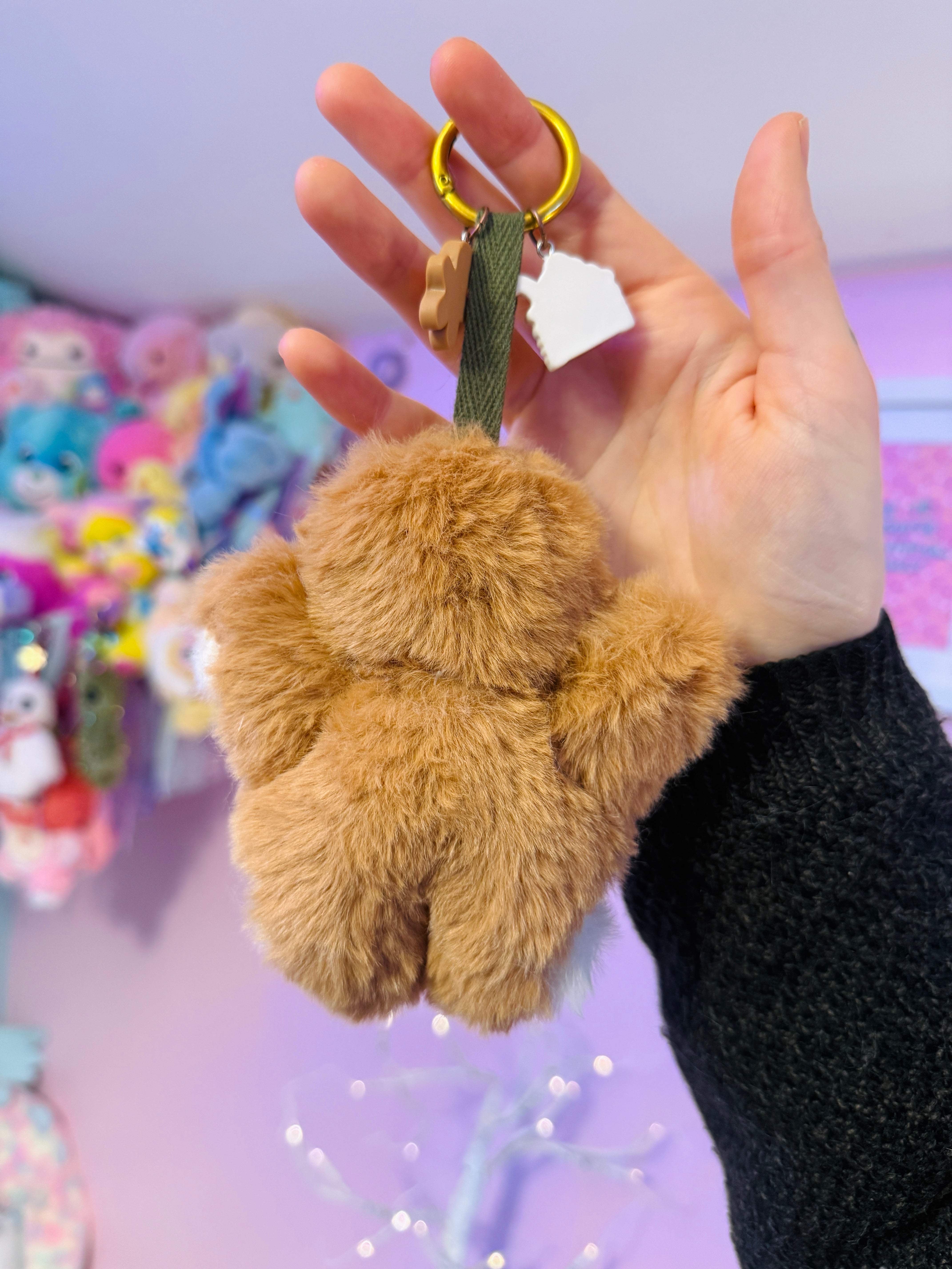 GINGERBREAD PALMPUFF PENDANT (C) - Handmade Mini Luxury Weighted Doll