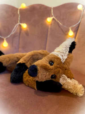 BIGFOOT RED FOX - Handmade Luxury Weighted Plush Fluffy Fox Doll