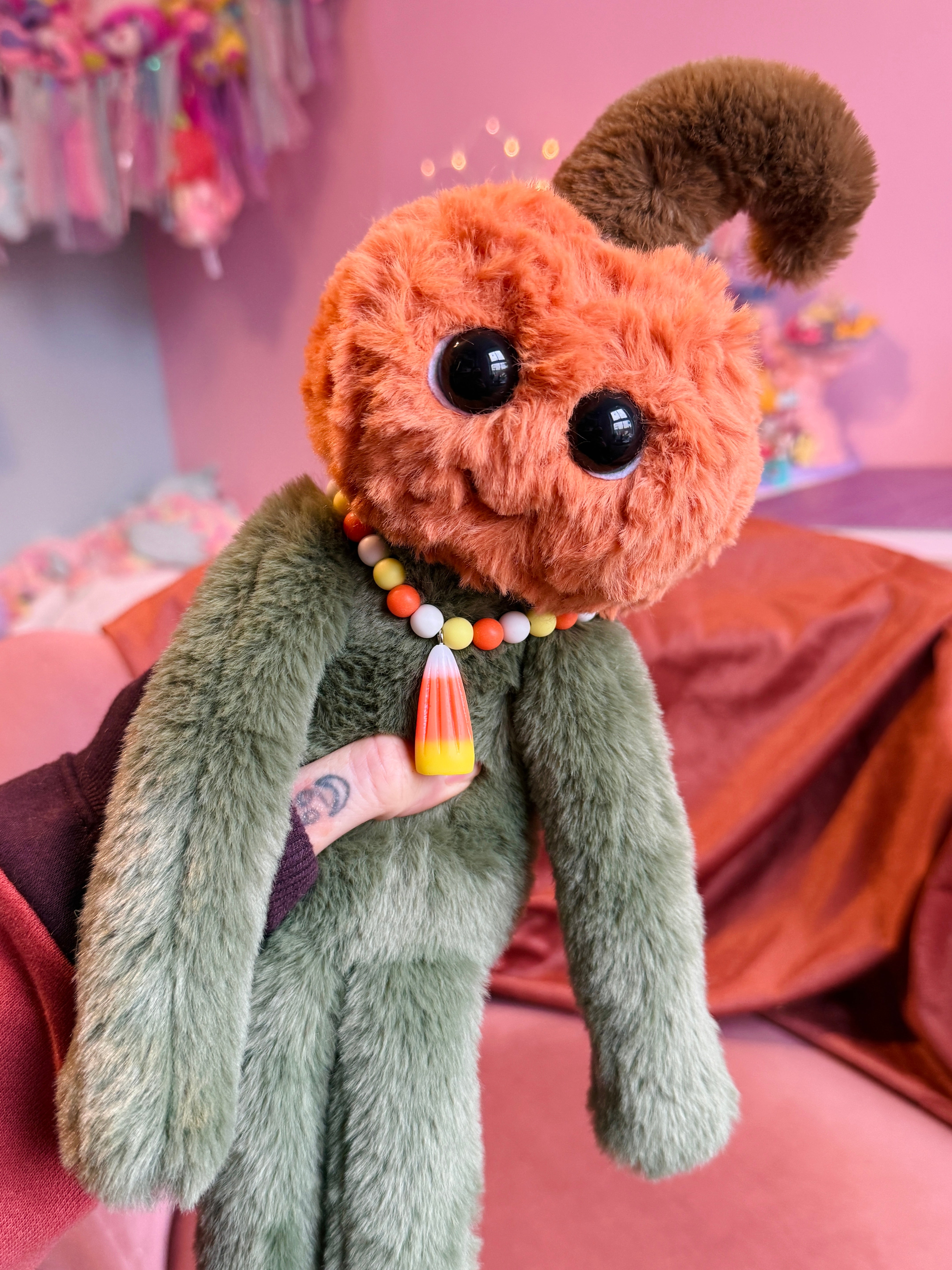 PUMPKIN PICKER FULL SIZE DOLL - Handmade Luxury Weighted Doll