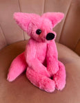 BUBBLEGUM FOX - Handmade Luxury Weighted Plush Fluffy Fox Doll